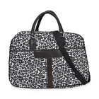 Stilvolle Leoparden-Print Reisetasche, Maße 50x19x33 cm, Weiß