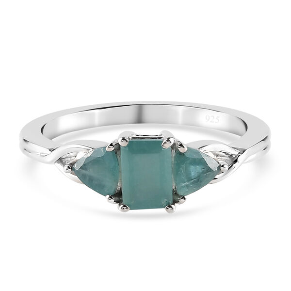 Grandidierit-Ring, 925 Silber platiniert  ca. 1,10 ct