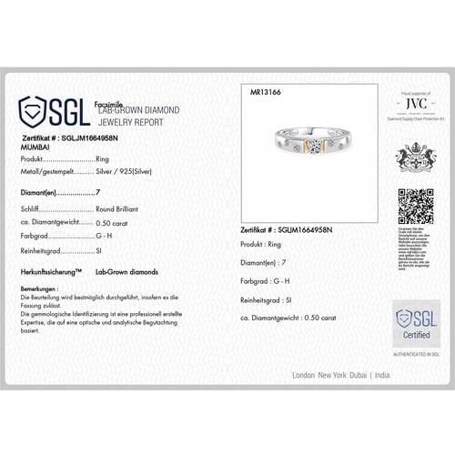 LUXURIANT SGL zertifizierter SI-GH Labor Diamant zweifarbiger Ring - 0,50 ct. image number 6
