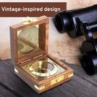 Indian Handycrafts: Handgemachtes Holzbox mit Messing Compass, Gold image number 3