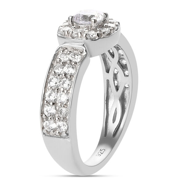LUSTRO STELLA Hergestellt mit Feinster ZIRKONIA Ring 925 Silber platiniert image number 5