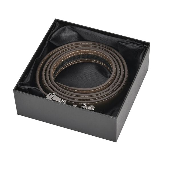 Automatik-Schnallen Lederg&uuml;rtel, Taupe image number 6