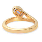 Tansanit und Zirkon Ring 925 Silber Gelbgold Vermeil image number 4