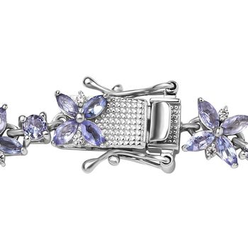 Tansanit und Zirkon Armband