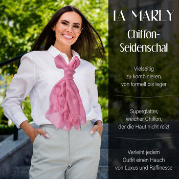 LA MAREY Chiffon Schal aus Seide, Lila