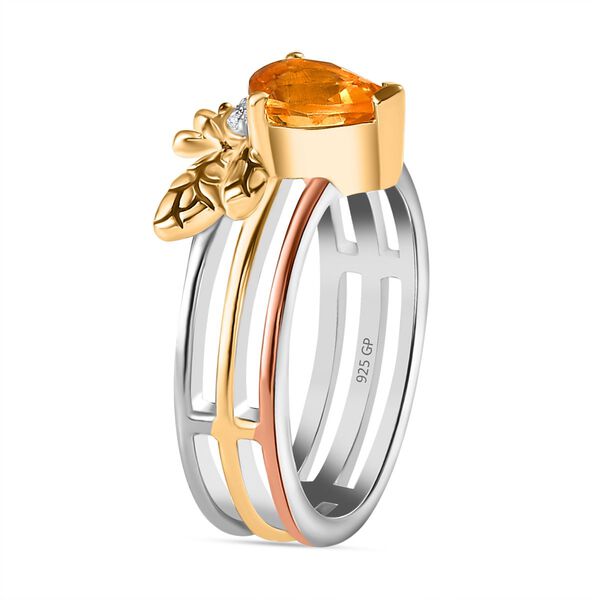 GP Italian Garden Kollektion- AA Citrin, Zirkon und Kanchanaburi blauer Saphir-Ring - 0,69 ct. image number 5