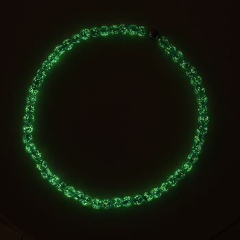 Gr&uuml;ne Murano-Stil Glas Halskette ca. 50 cm, nickelfreie Legierung, 329.00 ct