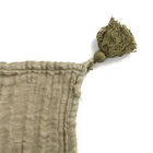 100% Musselin-Baumwolle: 3-lagige Sommerdecke, 160x200 cm, Olivgrün image number 2