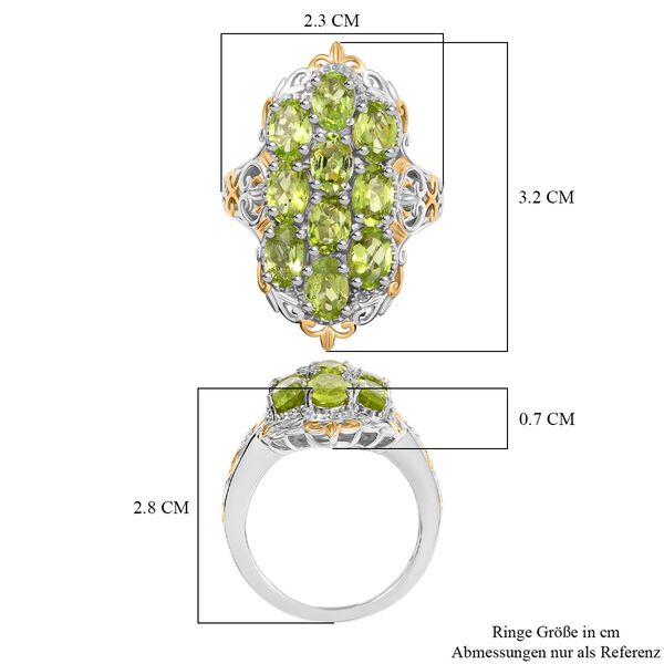 Natürlicher Peridot Ring Messing (Größe 21.00) ca. 4.89 ct image number 7