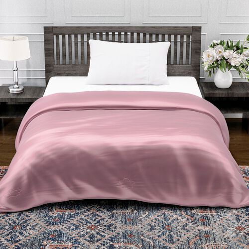 Bambus-Bettdecke mit Steppung, temperaturausgleichend, hypoallergen, mit 100?% Bambusfüllung, 135x200?cm, blau