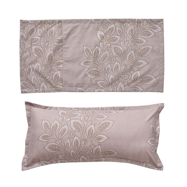 6-teiliges Set: antibakterielle, antiallergische Mikrofaser-Bettw&auml;sche, Blattmuster, Karamell image number 7