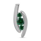LUSTRO STELLA - Grüner Zirkonia Anhänger, 925 Silber rhodiniert