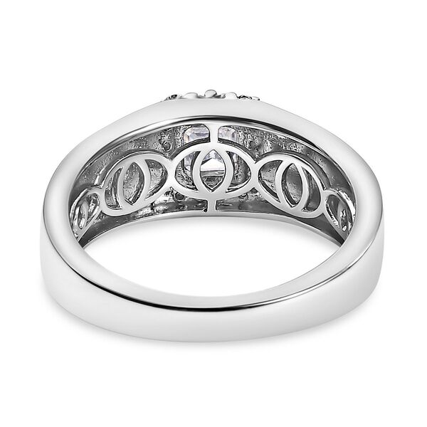 Moissanit Ringe 925 Silber platiniert (Gr&ouml;&szlig;e 21.00) ca. 0,90 ct image number 6