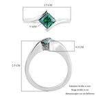 LUSTRO STELLA Hergestellt mit Grüner ZIRKONIA Solitär Ring 925 Silber Platin-Überzug (Größe 16.0) image number 5