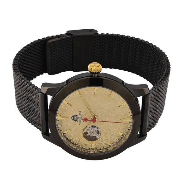 WILLIAM HUNT Armbanduhr, 21,59cm, SEIKO Automatik, Saphirglas, 5 ATM, IP-schwarz image number 4