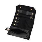 "PU Mini jewelry travel case with zipper, Open size: 24x14cm(9.45x5.51inch), Close size: 14x6.5cm(5.5x2.55inch), Material: PU Weight: 92g Color: Black"