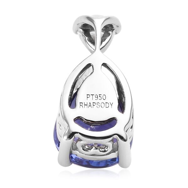 RHAPSODY - AAAA Tansanit und Diamant VS E-F Anh&auml;nger, 950 Platin ca. 1,90 ct image number 4