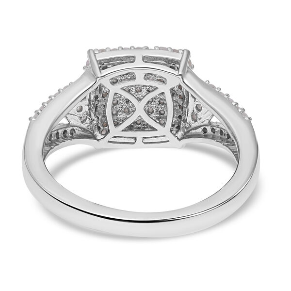 Weißer Diamant Ring, 925 Silber platiniert (Größe 20.00) ca. 0.50 ct image number 5