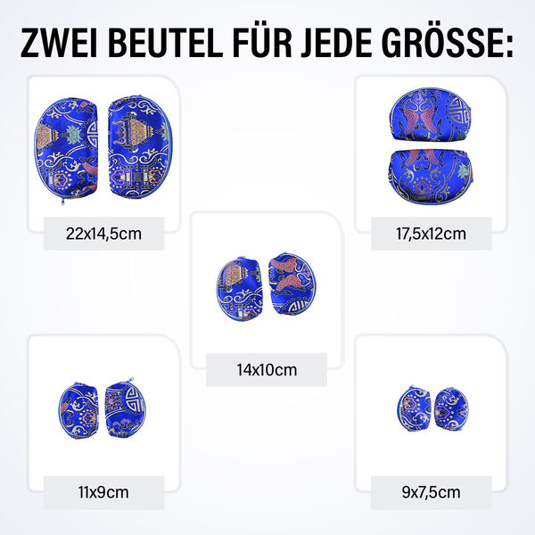 10er-Set Schmuckbeutel, K&ouml;nigsblau image number 5