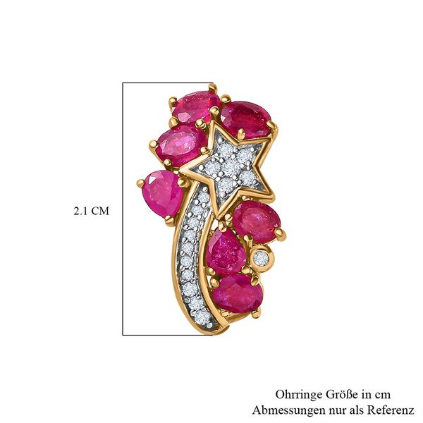 GP Celestial Dream Kollektion- afrikanische Rubin, Zirkon und Saphir-Ohrringe - 4,07 ct. image number 5