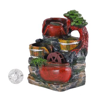 Mini Brunnen aus Harz, mehrfarbig