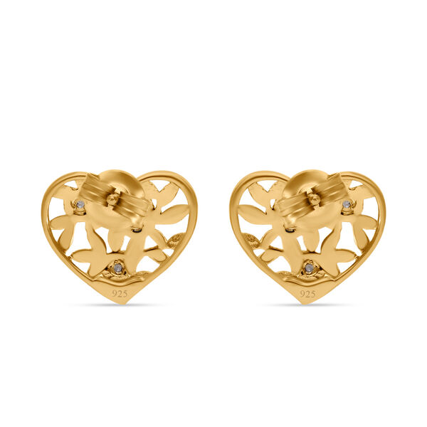 Herz Diamant Ohrringe image number 2