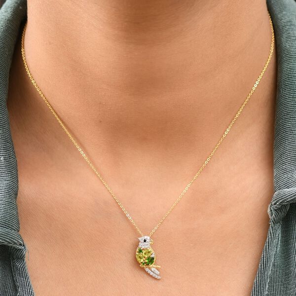 GP Trionfo Kollektion - Peridot, Chromdiopsid und Multi-Edelstein-Anhänger mit 50cm Kette - 1 ct. image number 3