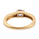 Tansanit und Zirkon-Ring, 925 Silber vergoldet  ca. 0,69 ct image number 5