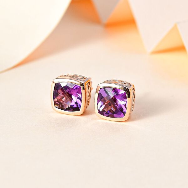 AA Rose De France Amethyst Ohrringe - 4,04 ct. image number 2