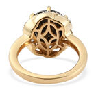 Shungit und Zirkon Ring 925 Silber vergoldet  ca. 2,76 ct image number 7