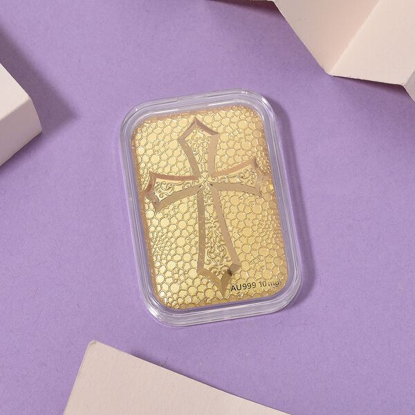 EXKLUSIVES GESCHENK 999er Goldbarren mit Keruz-Motiv, 10mg image number 1