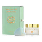 "ALOE VERA gel with Gemstone Rose quartz - 225 ml Gua Sha Size  Color - Green Box Size- 17 - x 11  x 7 cm Gua sha Dimension - 7 x 4.5 cm", " Opalite Gemstone Gua sha  Size - 7 x 4.5 cm Color- White"