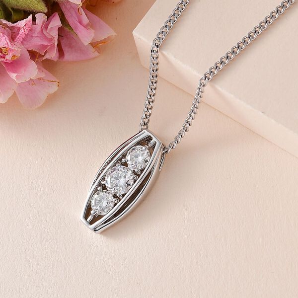 Moissanit Anh&auml;nger mit 45cm Kette - 1,58 ct. image number 2