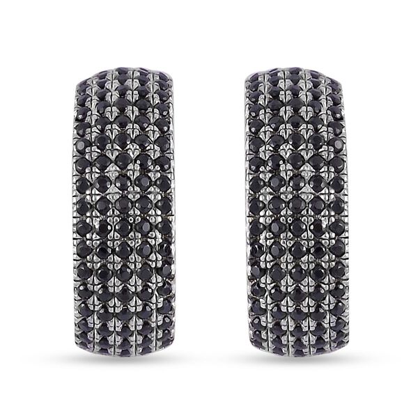 Schwarze Spinell-Halb-Creolen - 1,33 ct.