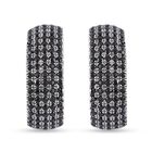 Schwarzer Spinell Ohrringe 925 Silber, ca. 1.33 ct