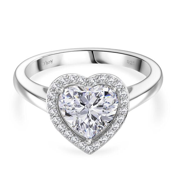 D'Joy GRA zertifiziert Moissanit Ring 925 Silber rhodiniert (Größe 18.00) ca. 2.14 ct image number 0