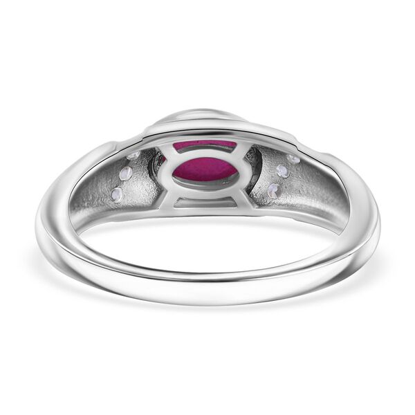 Afrikanischer Rubin und Zirkon-Ring - 1,41 ct. image number 5