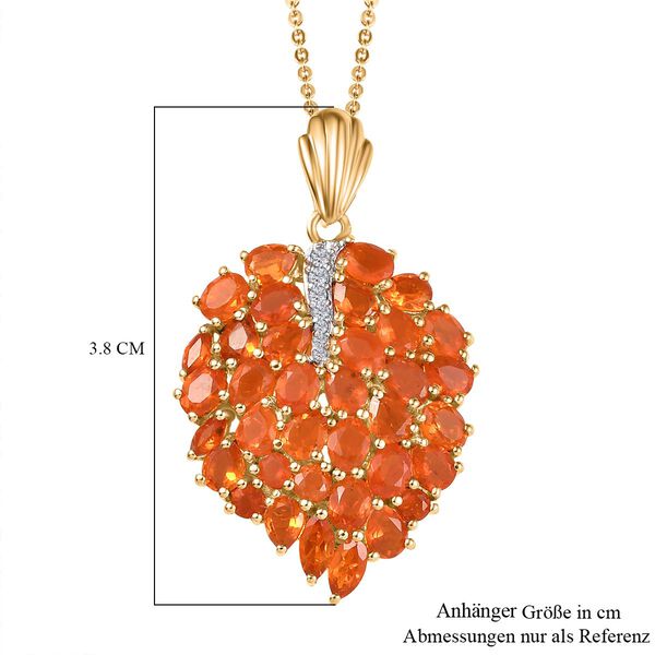 AAA Blaze-Feueropal Schmuckset 925 Silber 750 Gelbgold Vermeil ca. 3,56 ct. image number 7