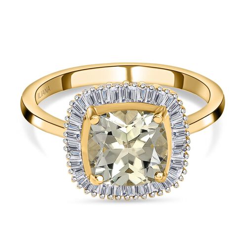 ILIANA AAA Turkizit und SI G-H Diamant-Ring in 750 Gelbgold - 2,87 ct. image number 0