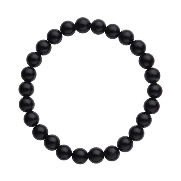 3er Schmuckset, schwarzer Glasachat, Edelstahl, ca 323,30 ct image number 5