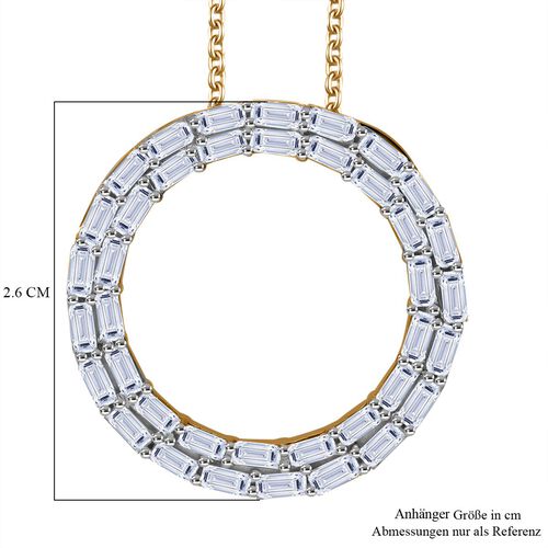 Lab Grown Diamant SI Schmuckset 925 Silber 750 Gelbgold Vermeil ca. 2,00 ct. image number 4