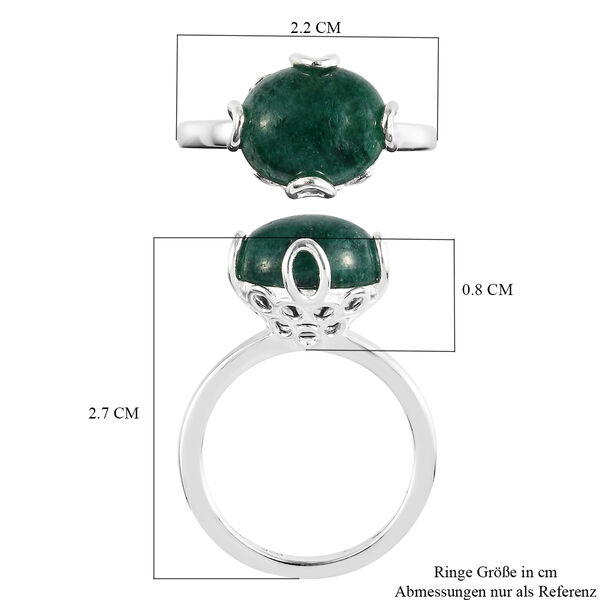 Gr&uuml;ner Aventurin Solit&auml;r-Ring, 925 Silber  ca. 3,98 ct image number 7