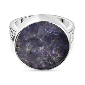 Tansanit-Matrix Ring Messing (Größe 17.00) ca. 8,15 ct