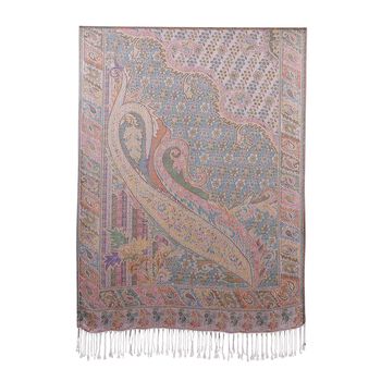 Schal mit Paisley-Muster und Fransen, 70x180cm, Mehrfarbig