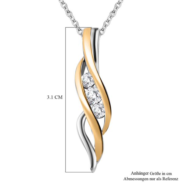 Moissanit Anh&auml;nger mit 50cm Kette - 0,35 ct. image number 6