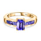 AAA Tansanit Ring, 585 Gold (Größe 18.00) ca. 1.76 ct