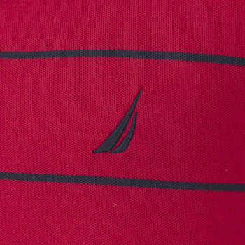 NAUTICA: Poloshirt mit aufgesticktem Logo, Rot