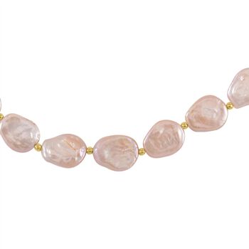 14-16mm Pfirsich S&uuml;&szlig;wasserperlen-Halskette