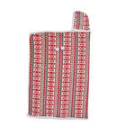 Hoodie-Decke mit Sherpa-Futter, volkstümliches Muster, Größe 150x200 cm, Rot image number 4