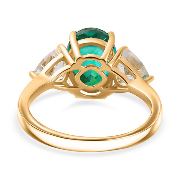 Pfau Triplett Quarz und Topas Schmuckset, 925 Silber 750 Gelbgold Vermeil - 5,75 ct. image number 7